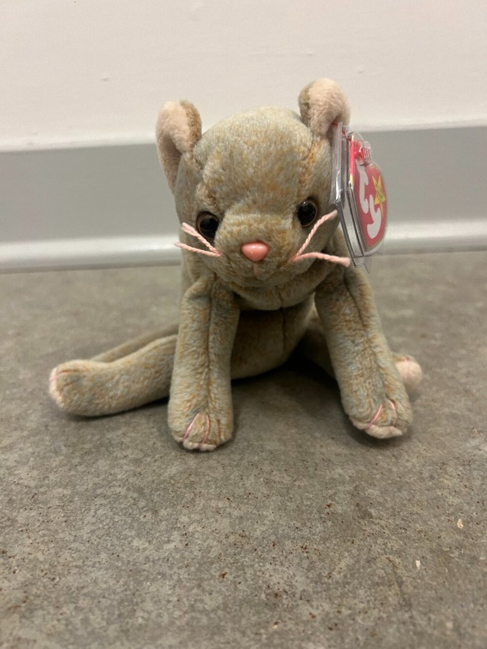 Ty Beanie Baby Scat the Cat 1998 Tags Attached Vintage Plush Gray Cat Retired